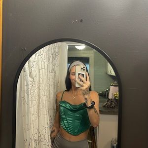 satin corset top